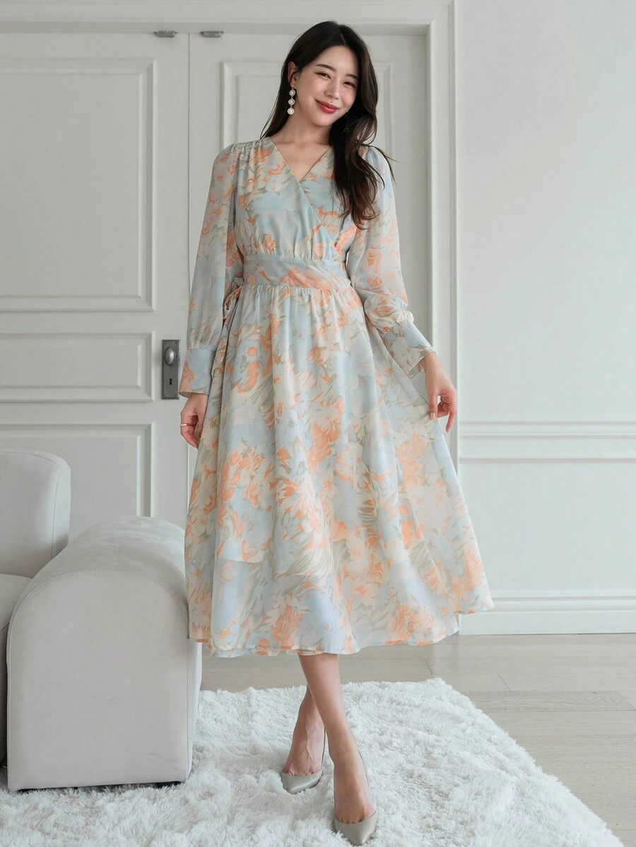 DAZY 女士連衣裙 - 杏色 - 查看 1