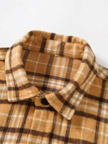 Manfinity Homme Men Plaid Print Flap Pocket Shacket