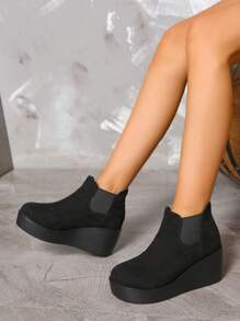 Ladies' Fashionable Boots - Black - View 4