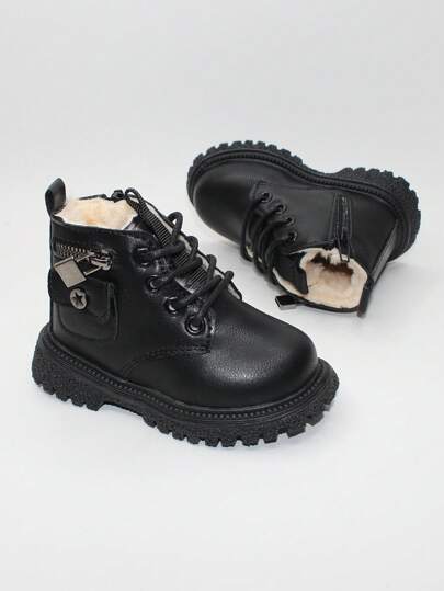 New Boots For Spring And Autumn Soft Bottom Anti-Slippery Leather Shoes Anti-Water And Dirt Resistant For Kids Aged 1-5