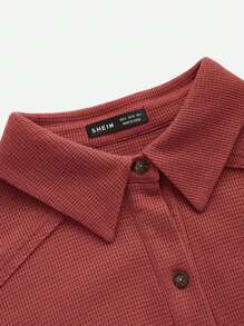 SHEIN Maternity Drop Shoulder Button Front Coat