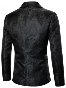 Manfinity AFTRDRK Hombres Blazer Halloween jacquard con botón