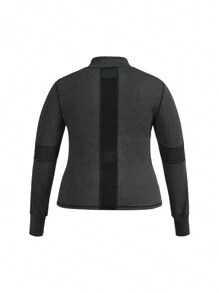 Yoga Basic Plus 3pcs Top-stitching Sports Set - Black - View 2