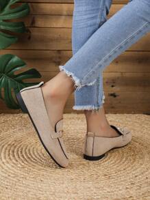 2025年秋季女士平底鞋、乐福鞋 - 卡其色 - 查看 2