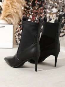 Của phụ nữ Đen Co giãn Giày ống Ankle , Thanh lịch & Sành điệu , Lady Phong cách - màu đen - Xem 6