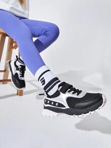 时尚、酷炫、时尚、舒适的撞色儿童运动鞋 - 彩色 - 查看 1