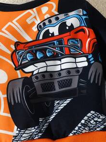 男嬰汽車和字母圖案運動衫和運動褲 - 彩色 - 查看 7