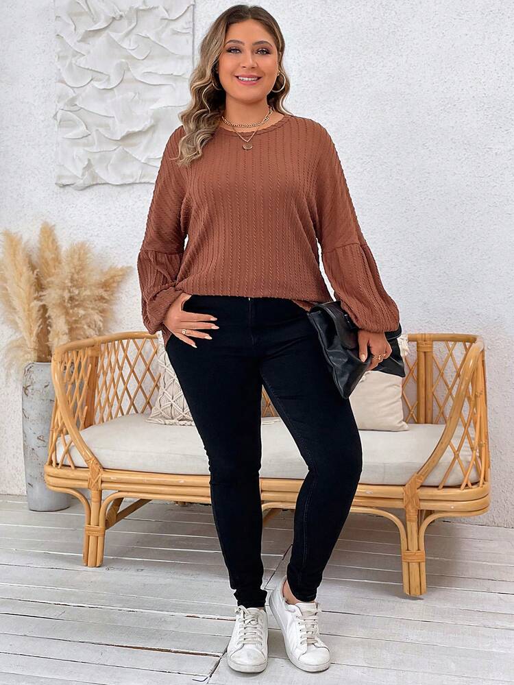 Plus Solid Drop Shoulder Tee