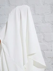 SHEIN Privé Plus Draped Collar Sleeveless Blouse - White - View 6