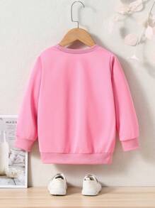 Girls Cartoon Graphic Sweatshirt - Pink - View 2
