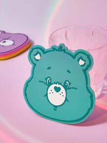 SHEIN X Care Bears 1pc Funshine Bear Shaped Cup Mat,Desk Decor, Heat Insulation,Love-A-Lot Bear