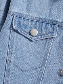 Tween Girl Butterfly & Slogan Graphic Denim Jacket,Holiday,Summer,Travel, School, Campus, College