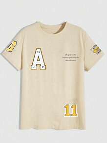 Manfinity Hypemode Men Plus Slogan Graphic Tee - Khaki - View 5