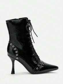 CUCCOO SZL 女士時尚戶外秋冬靴子 - 黑色 - 查看 2