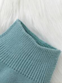 SHEIN Baby Boy Colorblock Striped Sweater & Knit Pants