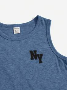 SHEIN Young Boy Letter Graphic Tank Top & Shorts