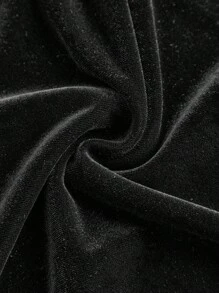 SHEIN DECDS 高領蘭花袖洋裝俱樂部女性套裝長洋裝帶袖子長黑裙復古服裝冬季連衣裙 - 黑色 - 查看 8