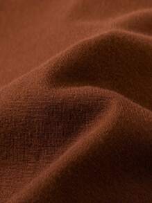 Men Solid Round Neck Sweater - Maroon - View 4