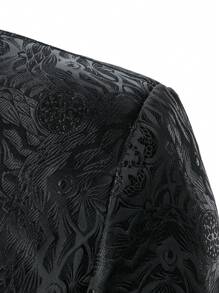 Manfinity AFTRDRK Hombres Blazer Halloween jacquard con botón