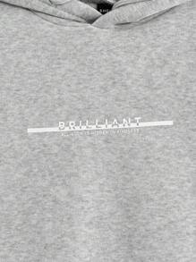 Manfinity RebelGame 男士字母圖案抽繩連帽衫 - 灰色 - 查看 4