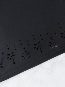 鏤空泳衣下裝 - 黑色 - 查看 7