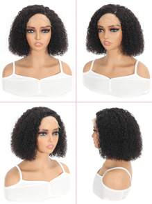 Tóc giả xoăn Kinky T Tóc giả ren Tóc giả xoăn Bob Tóc giả tóc thật Tóc giả xoăn 200% mật độ Tóc giả ren phía trước bồng bềnh cho phụ nữ - SNatural - Xem 3