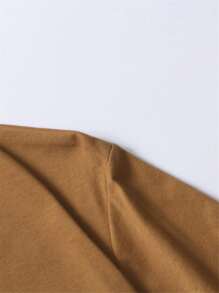 Manfinity LEGND Nam Slogan & Đồ họa Thiên thần Áo thun - màu nâu - Xem 7