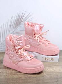 人造皮革繫帶溝紋鞋底靴子