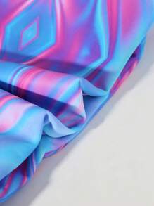 Tween Boy Letter Graphic Elastic Waist Sweatpants - Blue - View 6