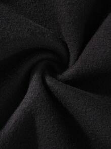 Young Girl Letter & Butterfly Print Thermal Sweatshirt - Black - View 6