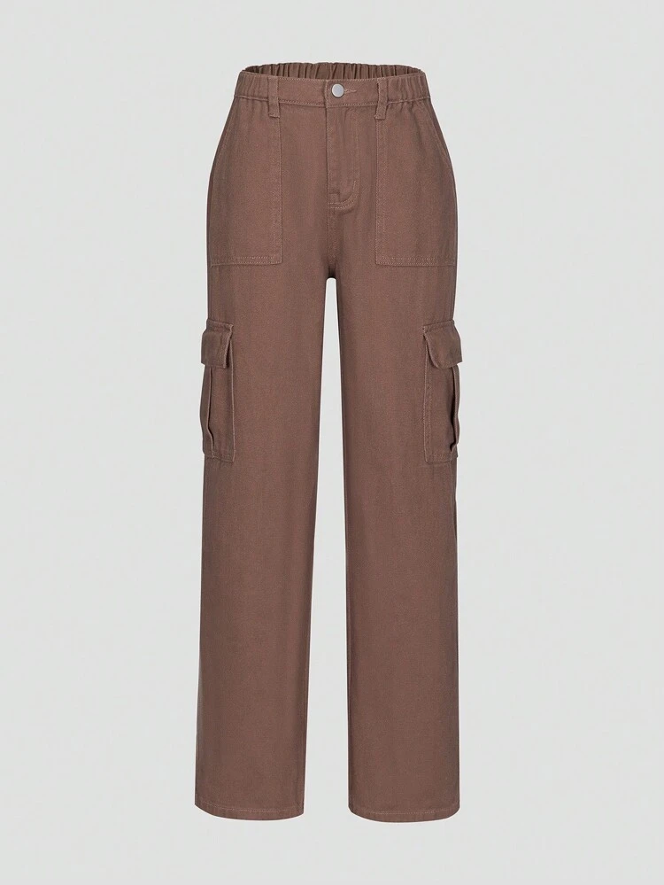 Teen Girl Flap Pocket Side Cargo Jeans