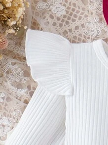 للبنات الاطفال مقلم بكشكش تي شيرت & عقدة الفراشة أمامية تنورة مع عقال الرأس