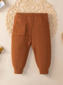 Baby Jungen Hose mit Einfarbig Rippenstrick