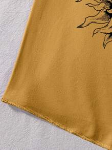 INAWLY Women Summer Sunflower Print Tank Top - Ginger - View 4