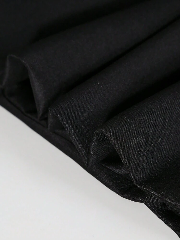 Tween chłopiec Grafika z napisem Kieszenie z klapką Bojówki - Czarne - Zobacz 4