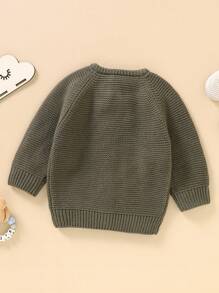 Áo len bé trai - Màu xanh lá cây đậm - Xem 2