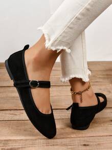 New Arrival Comfortable Soft Fashionable Mary Jane Women's Flats That Fit All Styles - Black - View 3