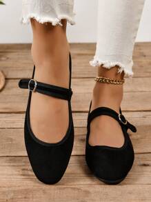 New Arrival Comfortable Soft Fashionable Mary Jane Women's Flats That Fit All Styles - Black - View 4