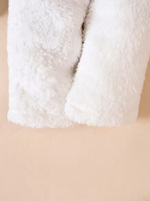 Baby Girl Solid Cami Top & Pants & Hooded Coat - White - View 8