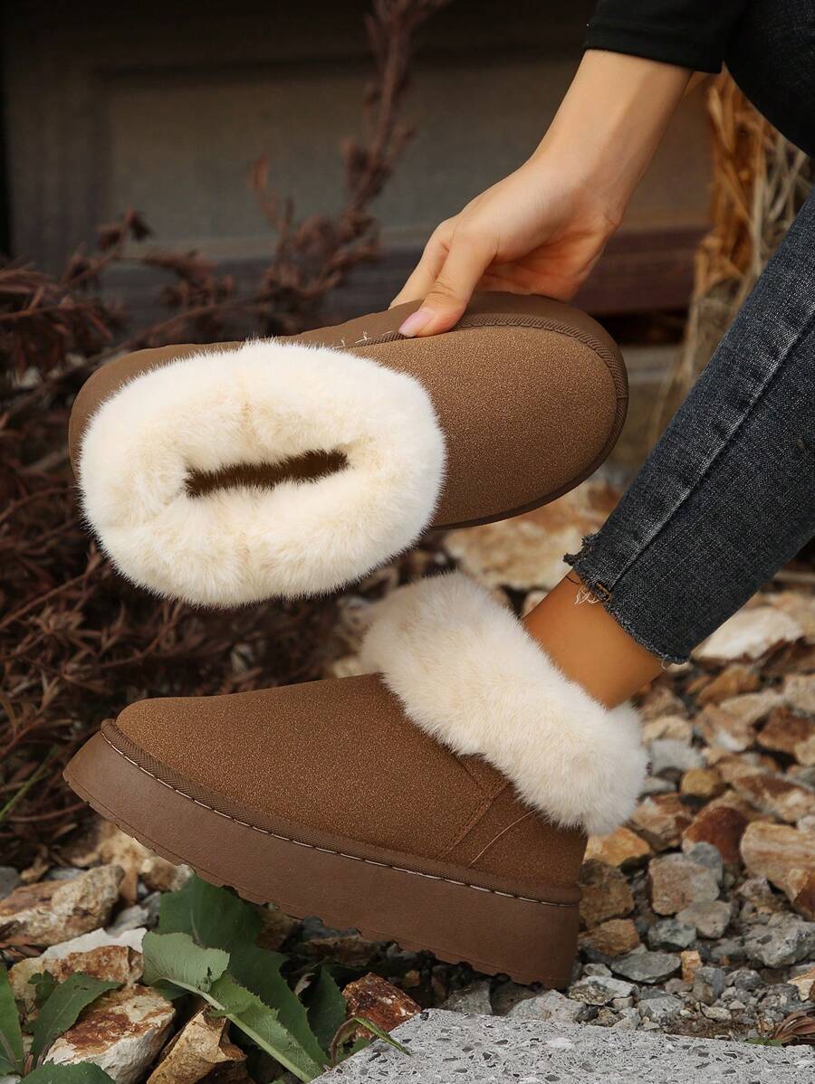 Women's Snow Boots - Brown - View 1