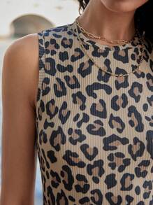 Leopard Print Dress - Multicolor - View 5