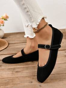 New Arrival Comfortable Soft Fashionable Mary Jane Women's Flats That Fit All Styles - Black - View 5