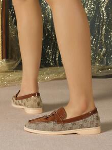 女士平底單鞋 - 卡其色 - 查看 2