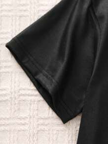 SHEIN 女大童汽車和字母圖案T恤 - 黑色 - 查看 4