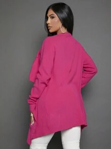 SHEIN SXY Cárdigan de diseño casual con cuello de cascada