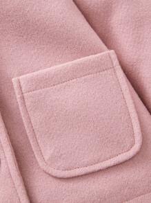 Cozy Pixies 女嬰毛茸邊雙口袋連帽外套