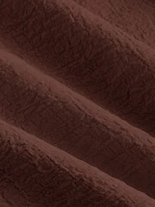 SHEIN MOD Plus Floral Print Lace Up Front Dress - Brown - View 3