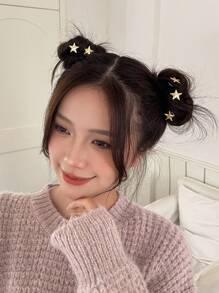 DAZY 5件套星星装饰发饰可爱发夹 - 金色 - 查看 7