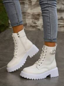 Botas con estilo para mujer - Blanco - Ver 1