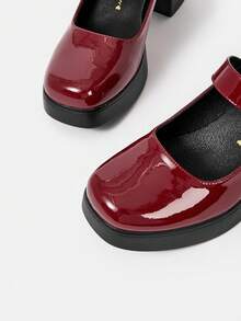 SheIn MOD Của phụ nữ Đúng mốt Nêm Gót chân Giày lười Giày dép Đối với Giải trí Mặc Và Tăng Chiều cao - Đỏ - Xem 4